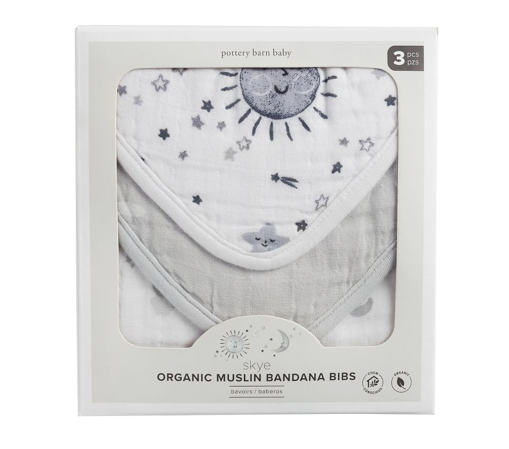 Organic Skye Muslin Drool Bib Set